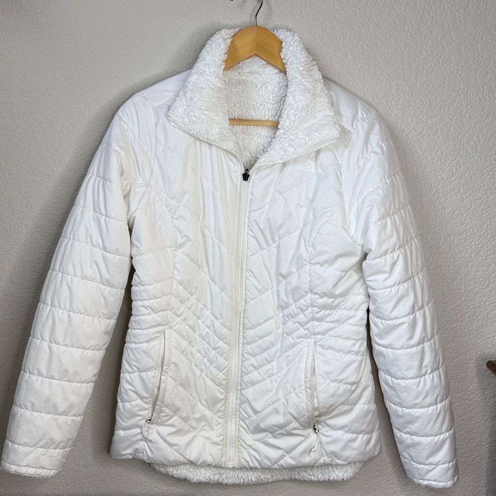 The North Face Reversible Puffer Winter Jacket White size Small - Picture 2 of 16